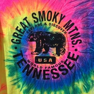 Tie-dye Great Smoky Mountains Long Sleeve Shirt